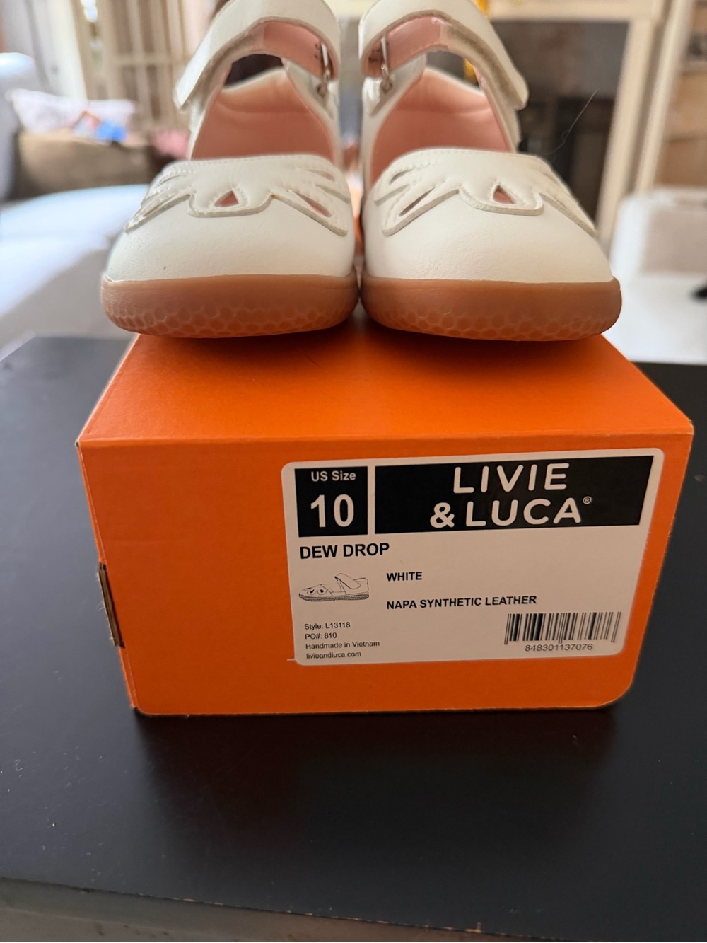 Livie & Luca White Dew Drop Mary Jane Toddler Shoes